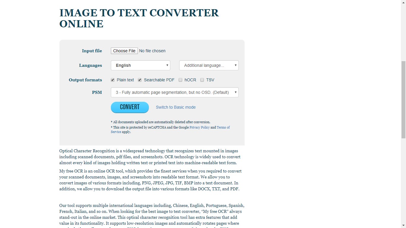 myfreeocr image to text converter